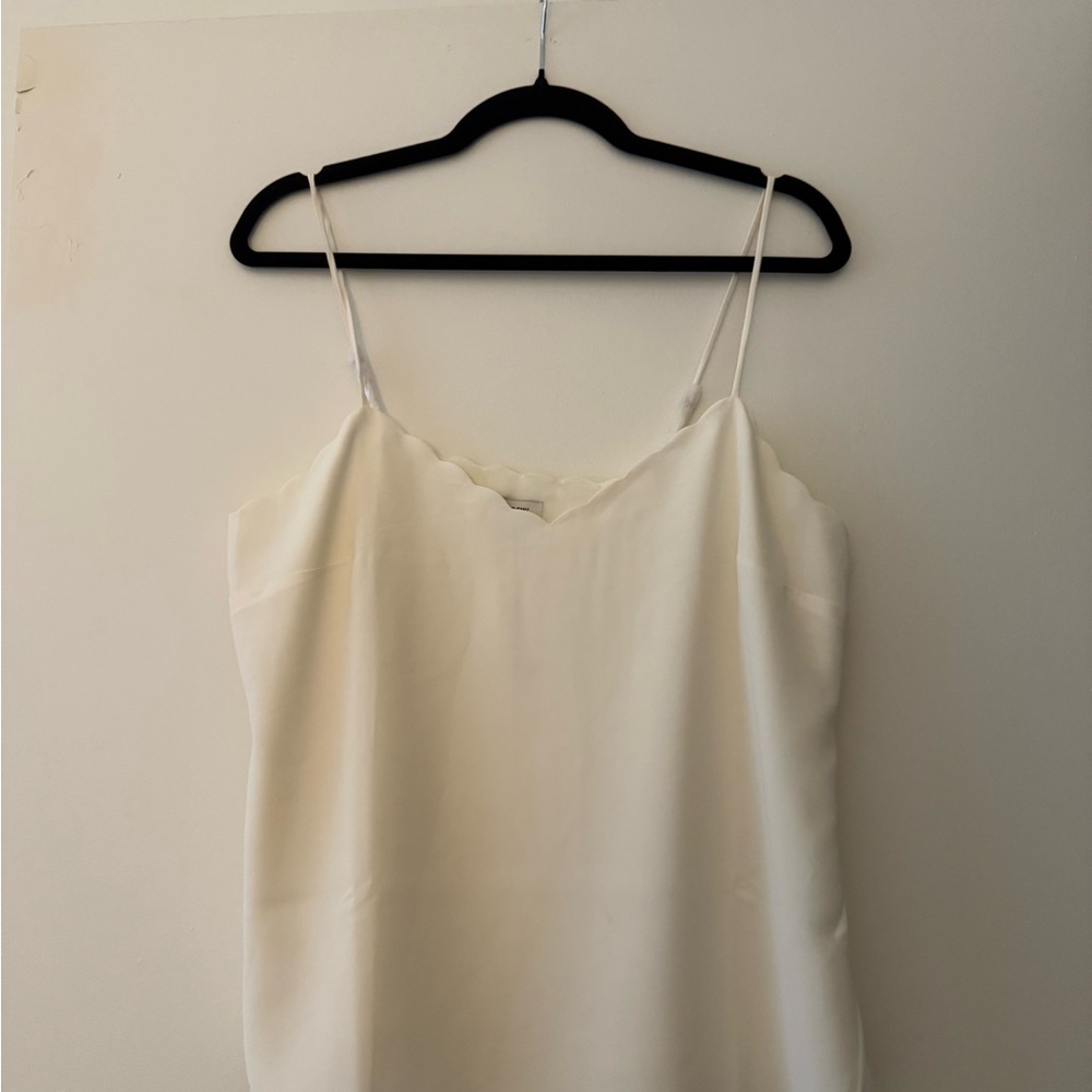 J. Crew Cream Scalloped Camisole